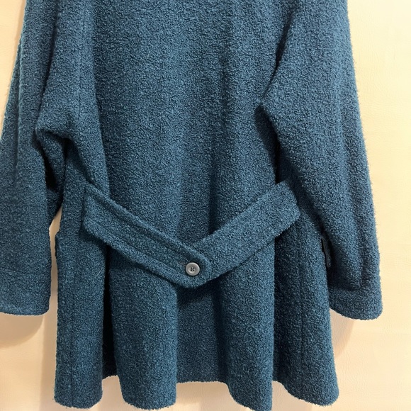 Utex Vintage winter coat popcorn material blue EUC. Sz 6 lined deep pockets - Picture 4 of 13